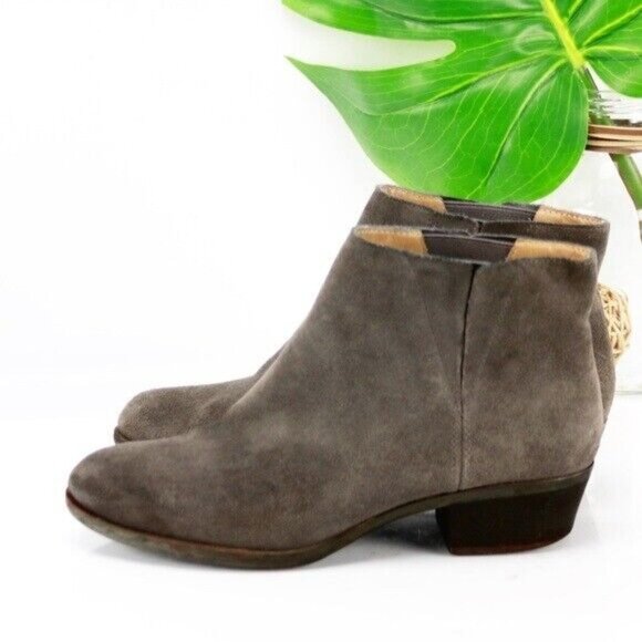 Lucky Brand Women's Benissa Boot Size 7 Dark Gray Suede Bootie Low Block Heel - Picture 6 of 12